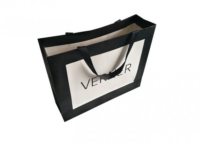 Pantone Color Paper Shopping Bags Quality Assured Handmade Boutique Black Corses