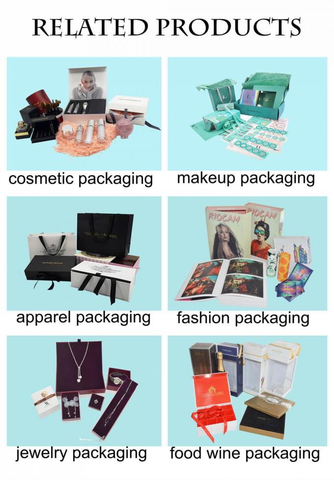 Glossy Full Printed Book Shaped Box Cardboard Magnet For Hair Extension Packaging