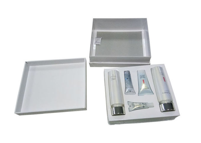 Cardboard Paper Gift Box 3 Layers / Plastic Tray For Cosmetic Packing